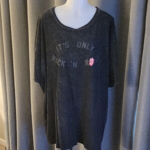NWOT Torrid Rolling Stones "It's Only Rock 'n Roll" V-Neck Graphic Tee